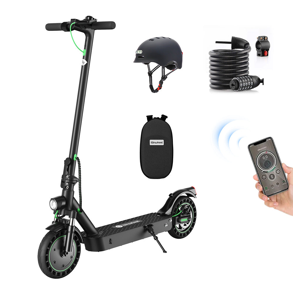 isinwheel S9Max Electric Scooter With Cable Lock And Helmet