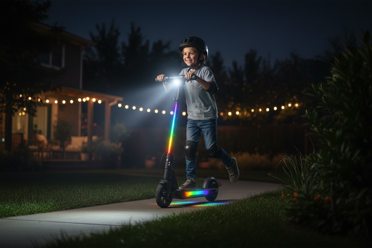 LED Kids Electric Scooter – Safe, Fun, and Glowing Rides for Kids ...