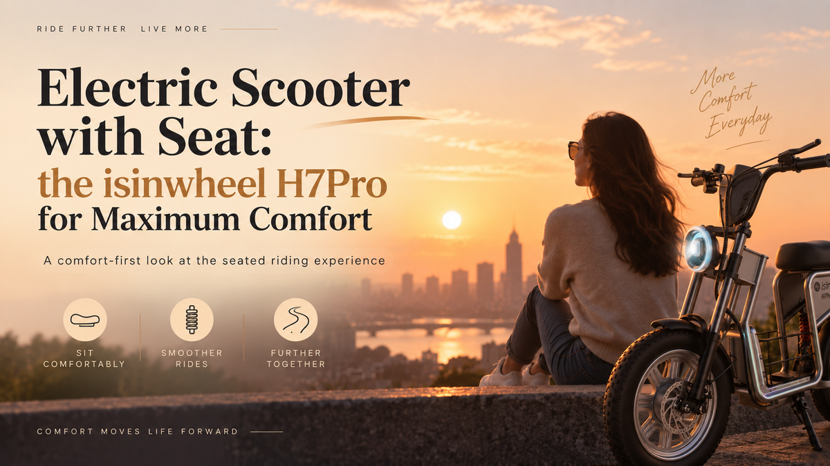 Electric Scooter with Seat: the isinwheel H7Pro for Maximum Comfort
