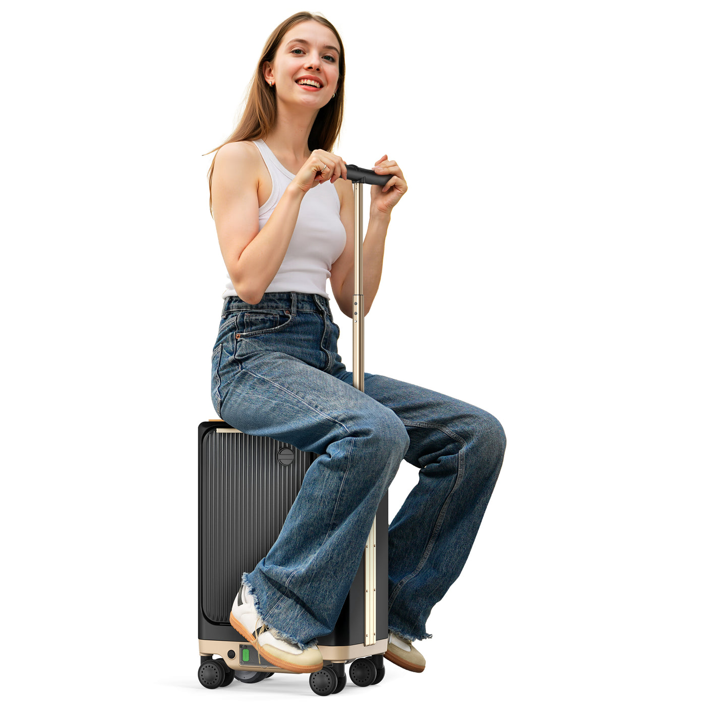 isinwheel® 22-Inch Cabin-Size Electric Suitcase Airline Approved