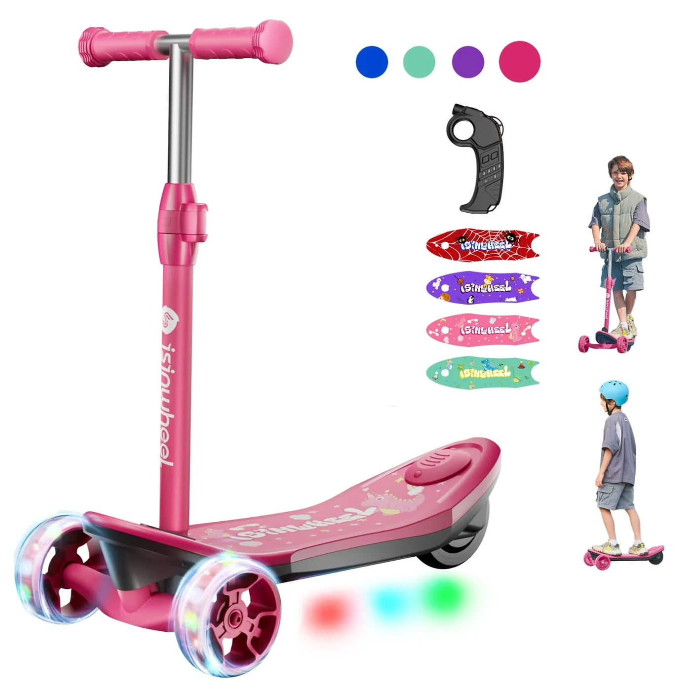 isinwheel® S2 Kids Electric Scooter Height Adjustable