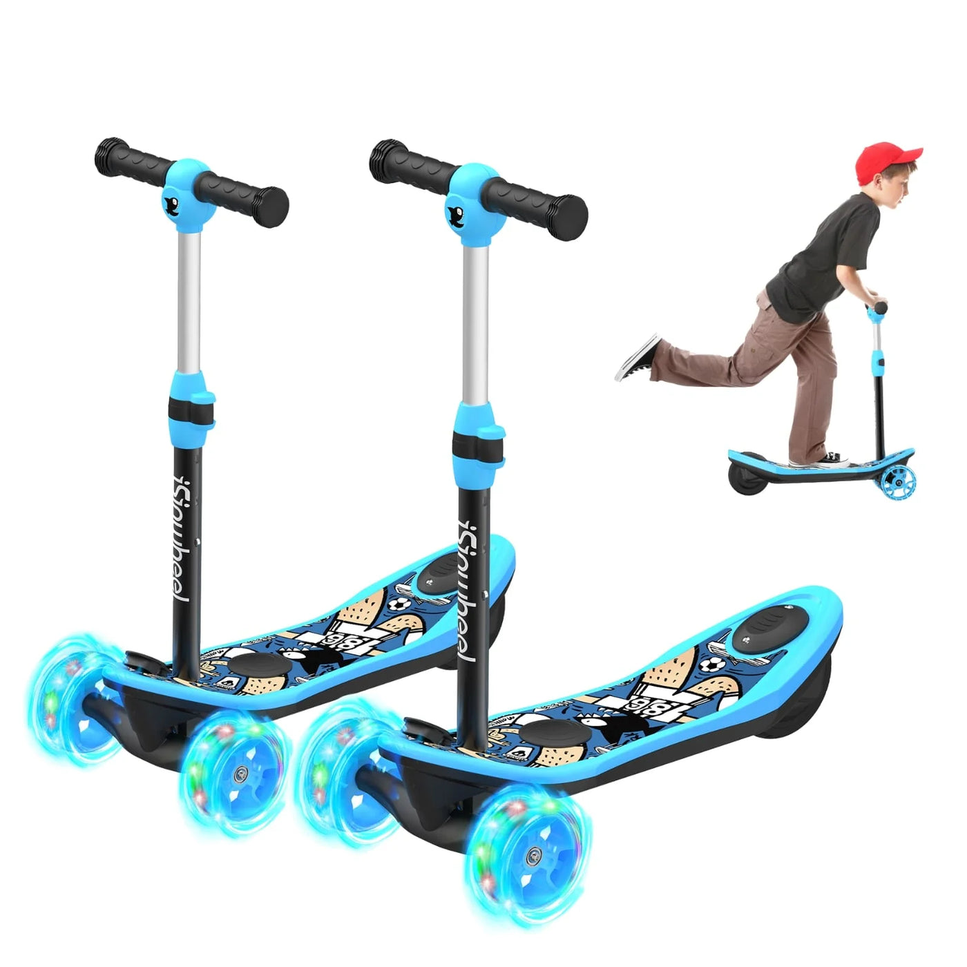 isinwheel® S7/S4 Glow Adjustable Kids E-Scooter