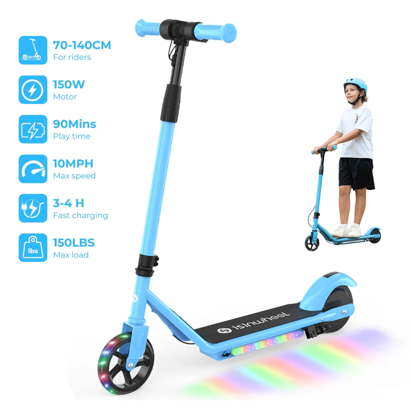 isinwheel® S4 Electric Scooter for Kids