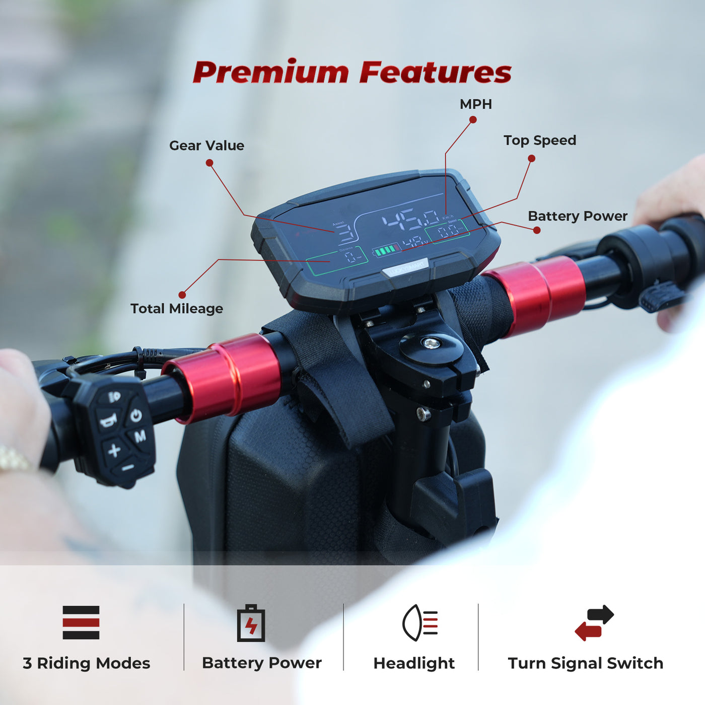 isinwheel® GT2 Off Road Electric Scooter 1200W