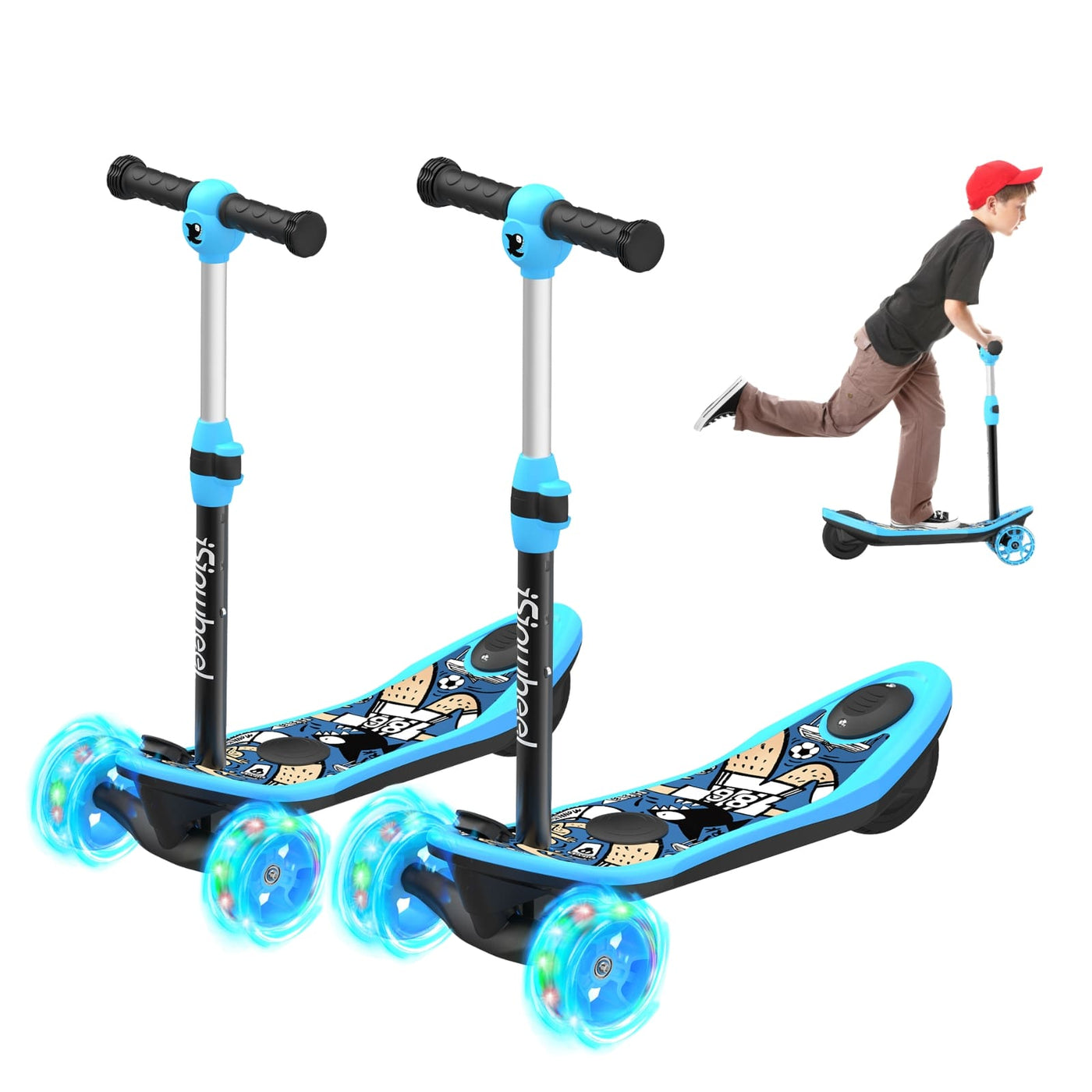isinwheel MiniSpider 3 Wheel Kids Electric Scooter for boys aged 3-12