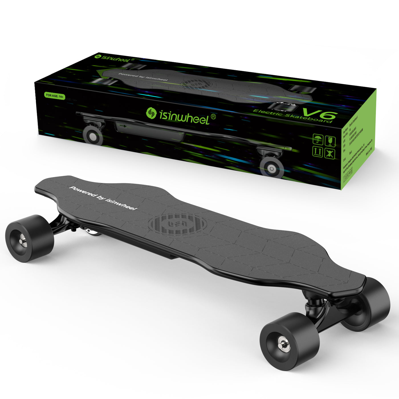 isinwheel® V6 Electric Skateboard with Remote Control
