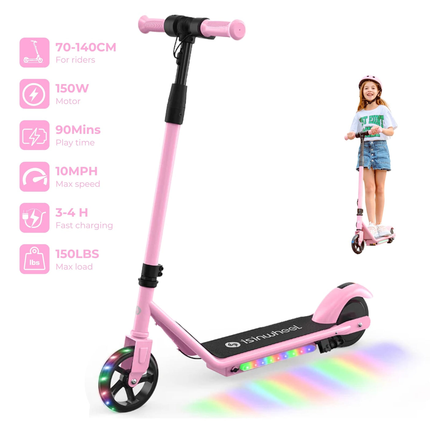 isinwheel® S4 Electric Scooter for Kids