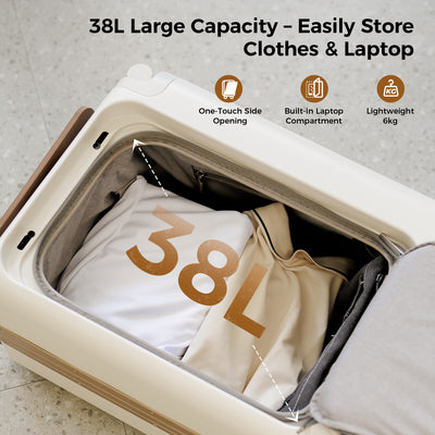 isinwheel® 22-Inch Cabin-Size Electric Suitcase Airline Approved