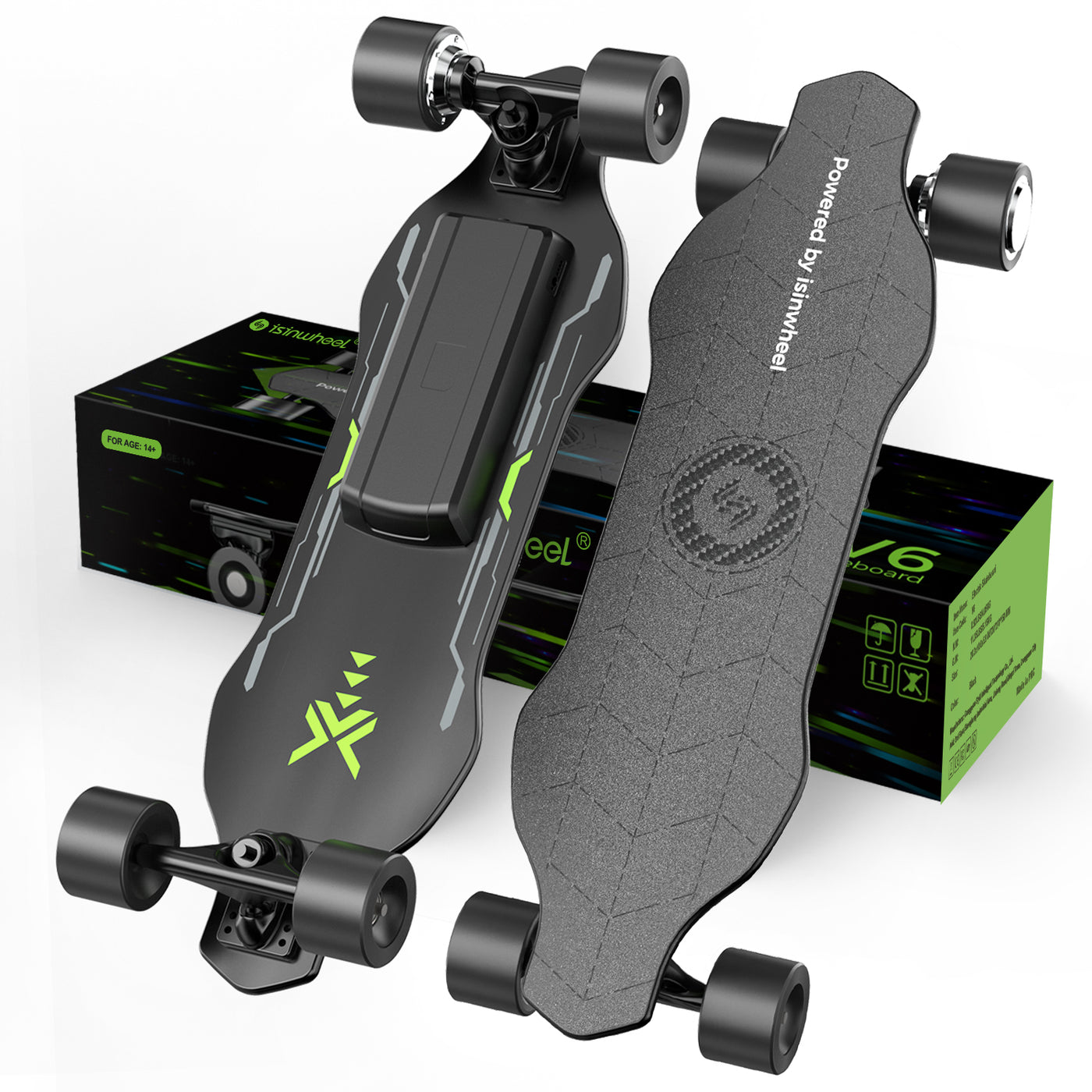 isinwheel® V6 Electric Skateboard with Remote Control