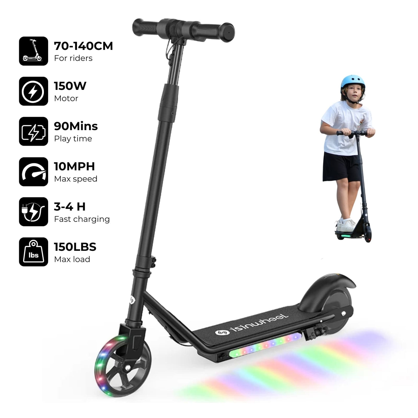 isinwheel® S4 Electric Scooter for Kids