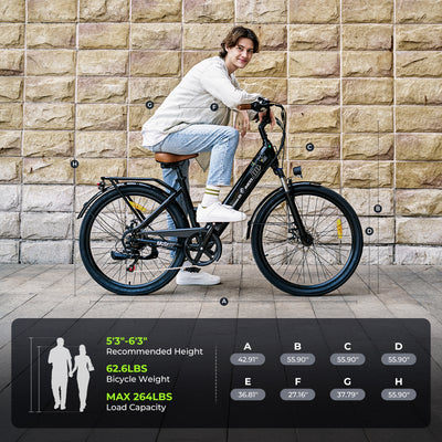 isinwheel UCity Commuter Electric Cruiser Bike