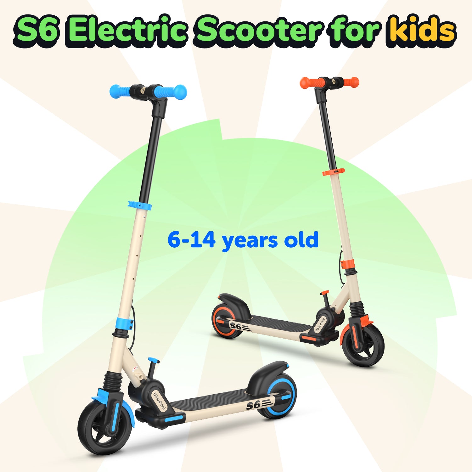 isinwheel® S6 Kids Electric Scooter Height Adjustable
