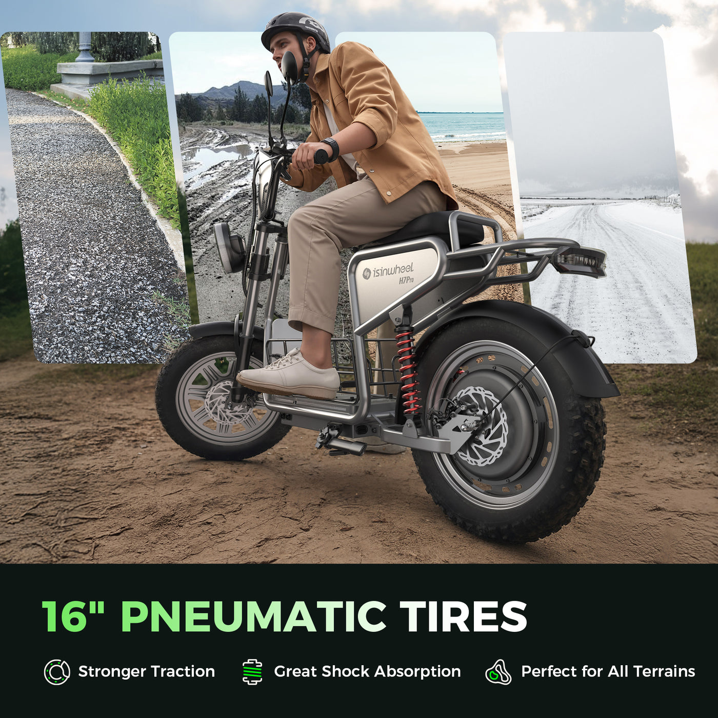 isinwheel H7Pro High-End Commuting Electric Scooter with Seat