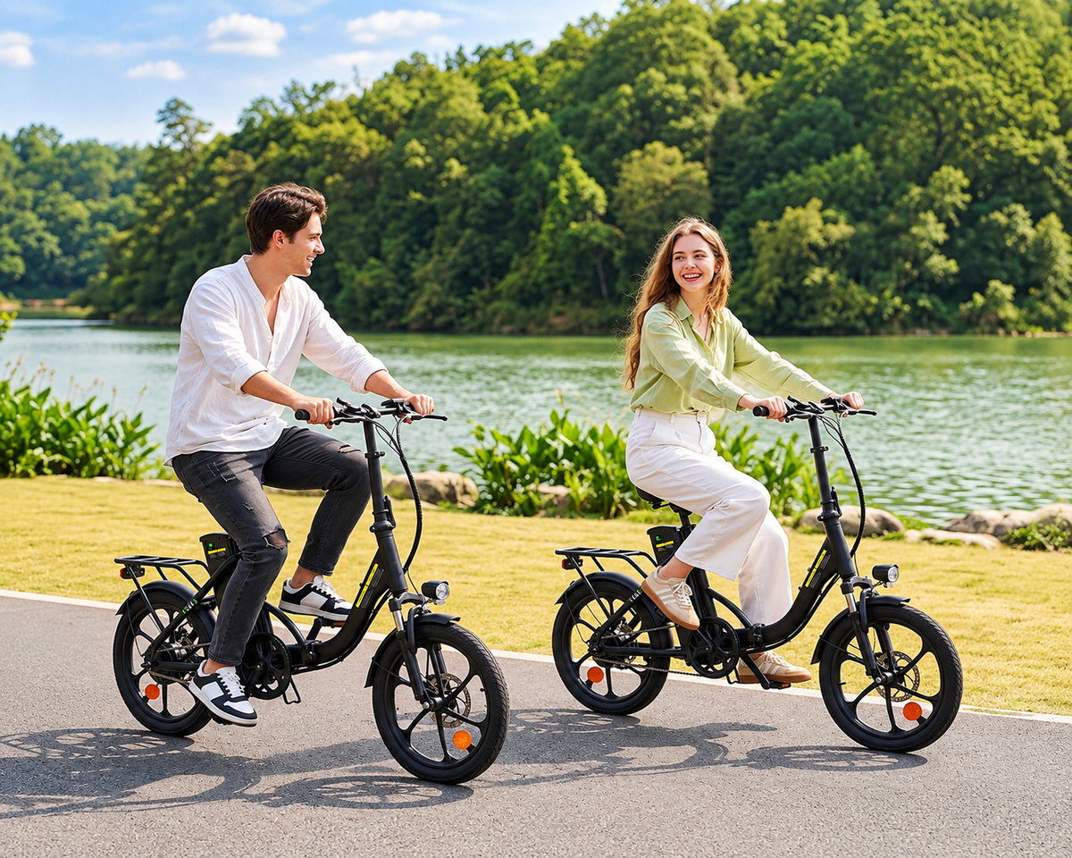 Rider on U4 electric bike