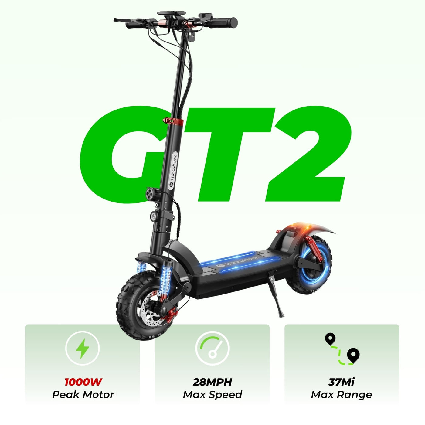 isinwheel® GT2 Off Road Electric Scooter 1200W
