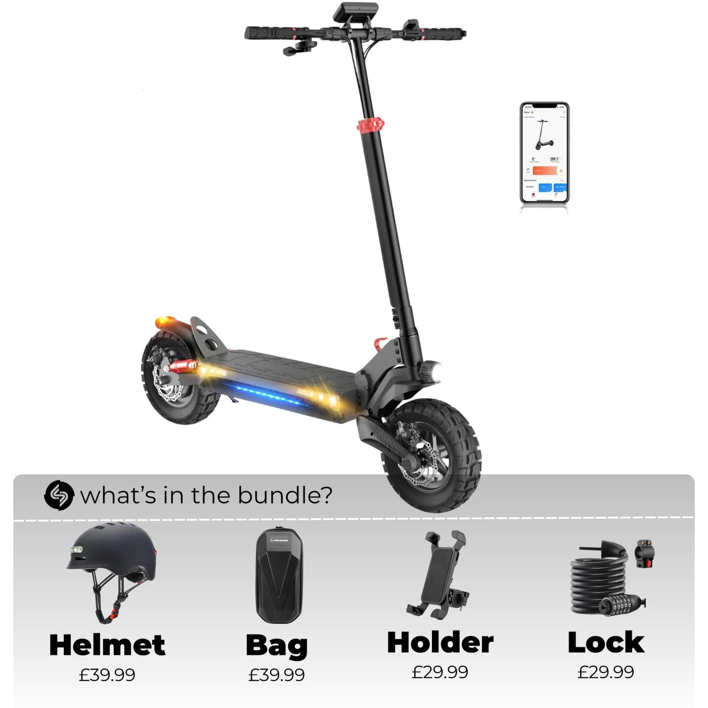 isinwheel® M2 Off Road Electric Scooter 1000W