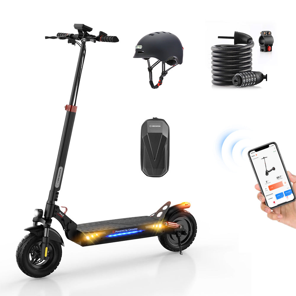 M2 Electric Scooter With Cable Lock And Helmet isinwheel