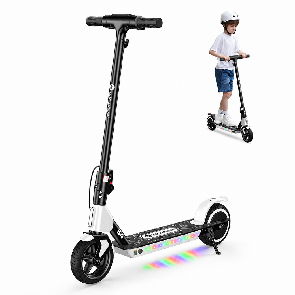 isinwheel S4 Electric Scooter for Kids - discount at checkout - Black/Green