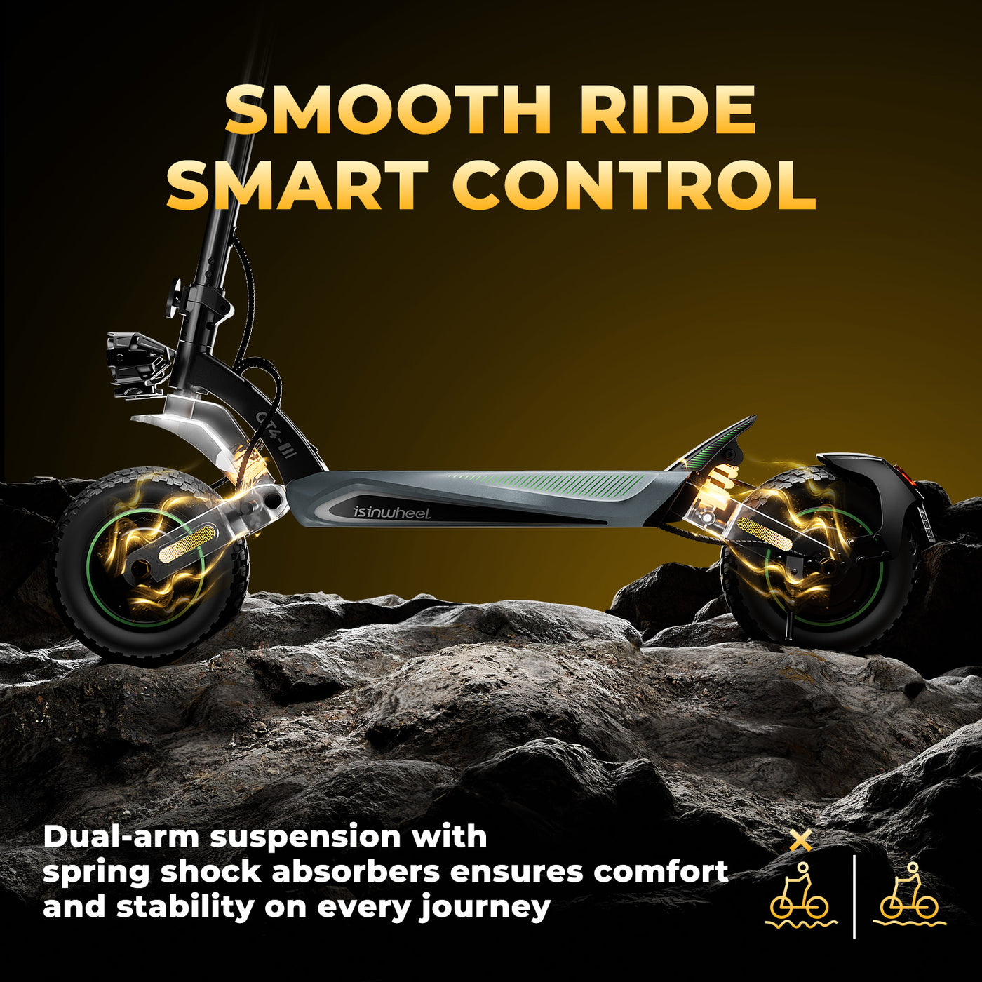 isinwheel® GT4 2400W Dual Motor Electric Scooter