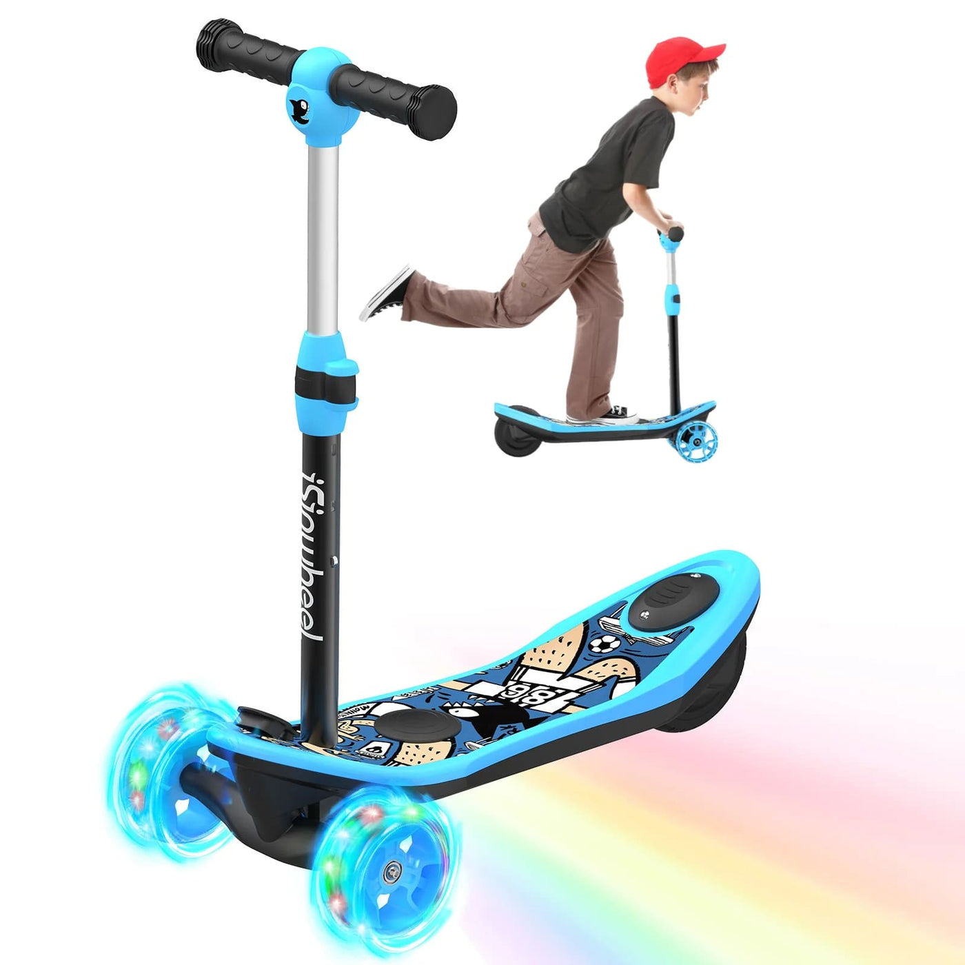 isinwheel Mini 3 Wheel Kids Electric Scooter for boys aged 3-12