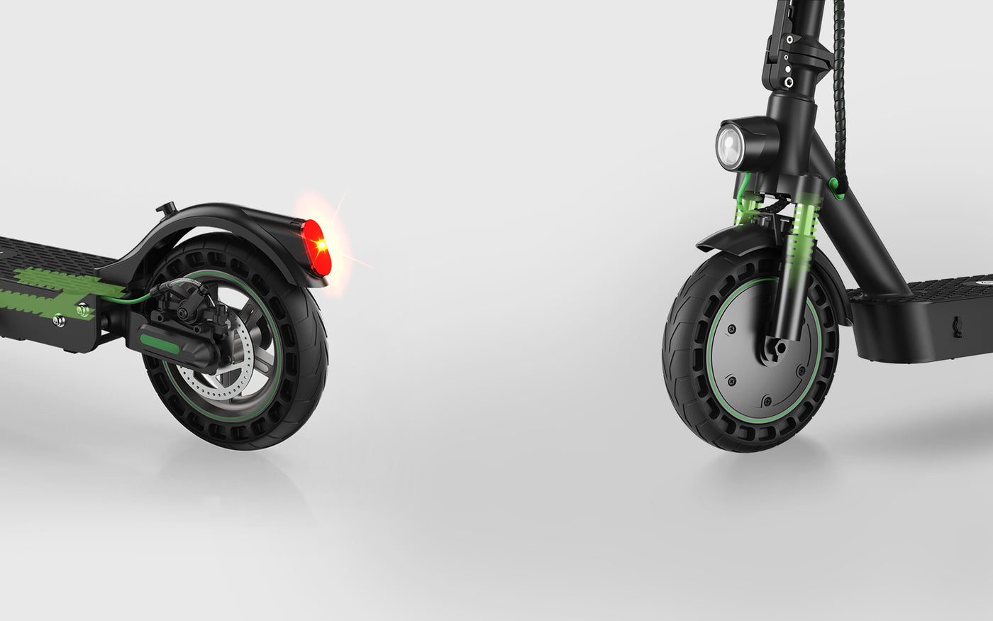 Double shock absorber electric scooter