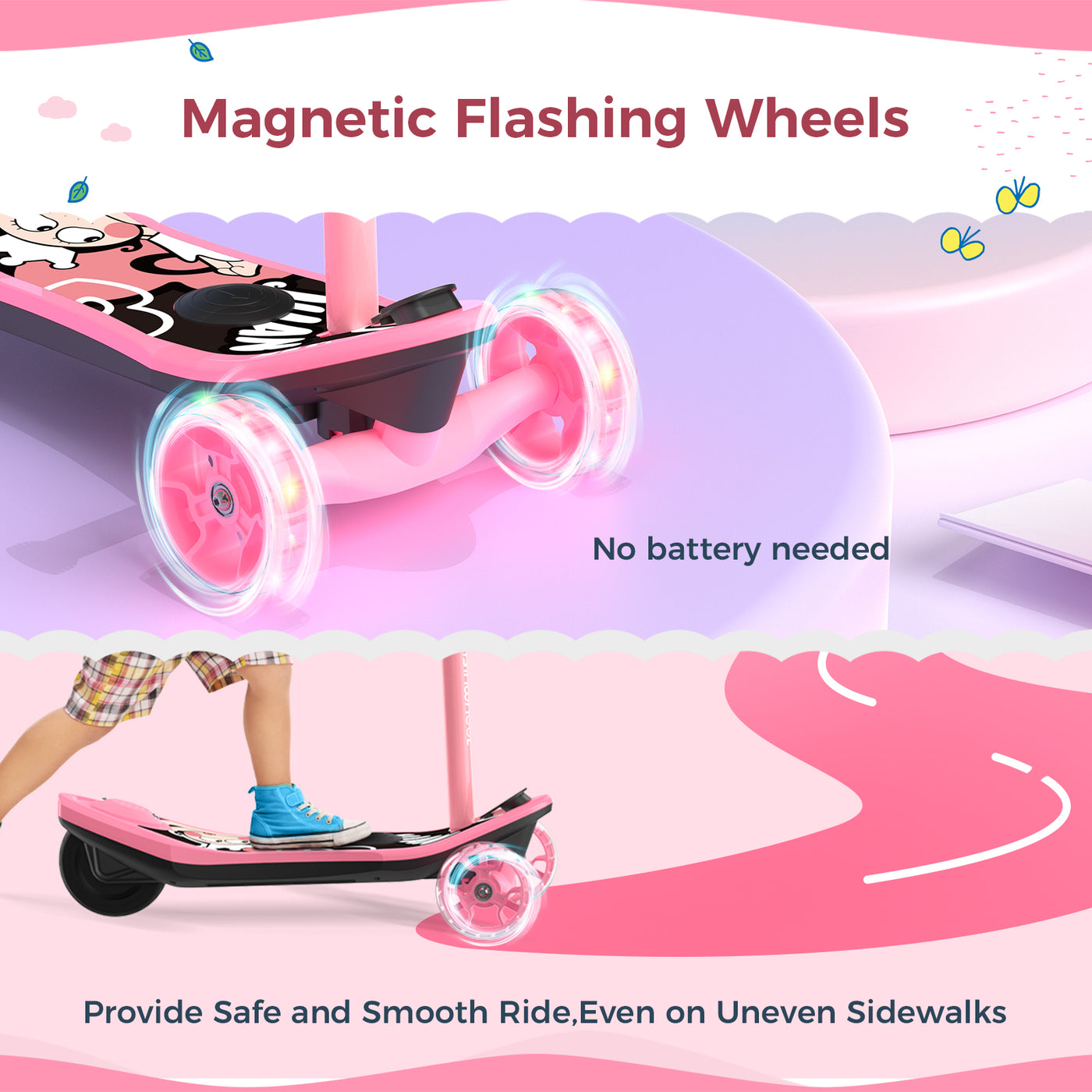 iSinwheel 3 Wheel Kids Electric Scooter