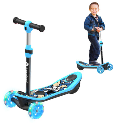isinwheel 3 wheel kids electric scooter blue