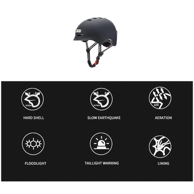 dual motor electric scooter Cycling Scooter Helmet with LED Light