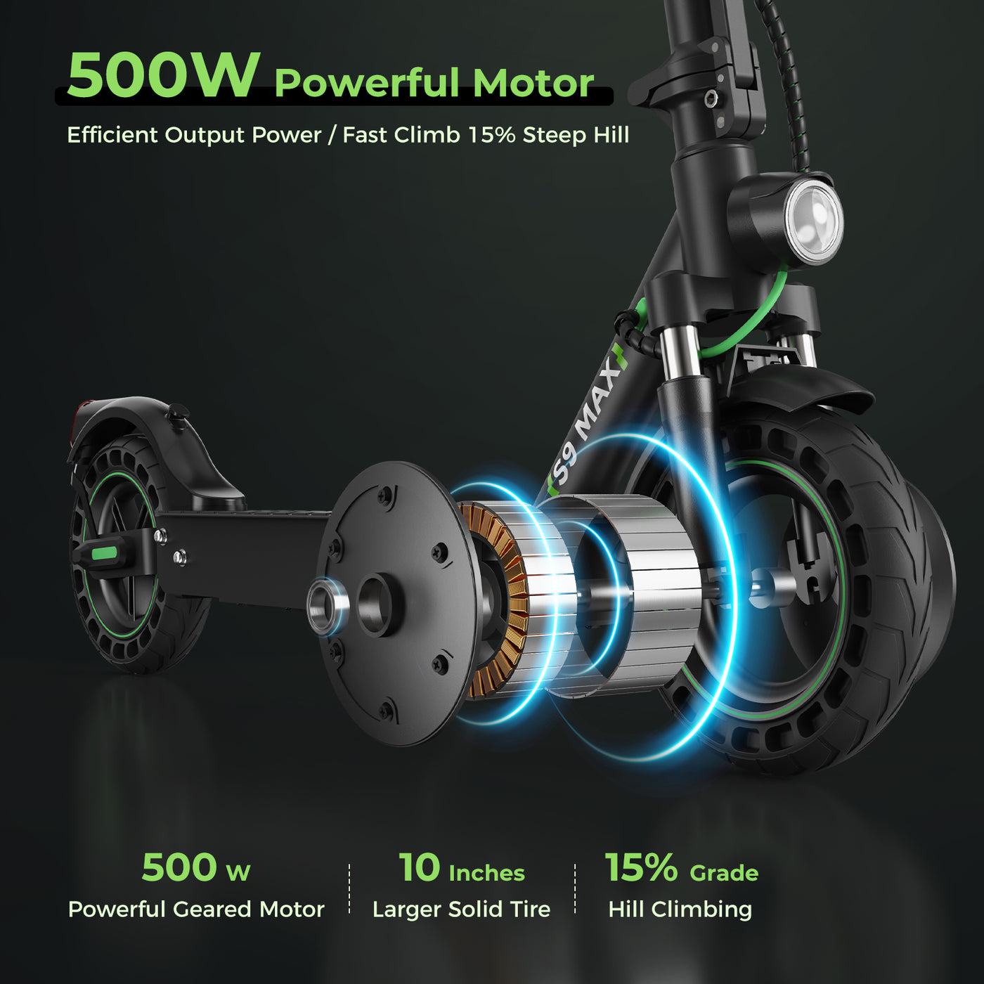 isinwheel s9max electric scooter with bluetooth